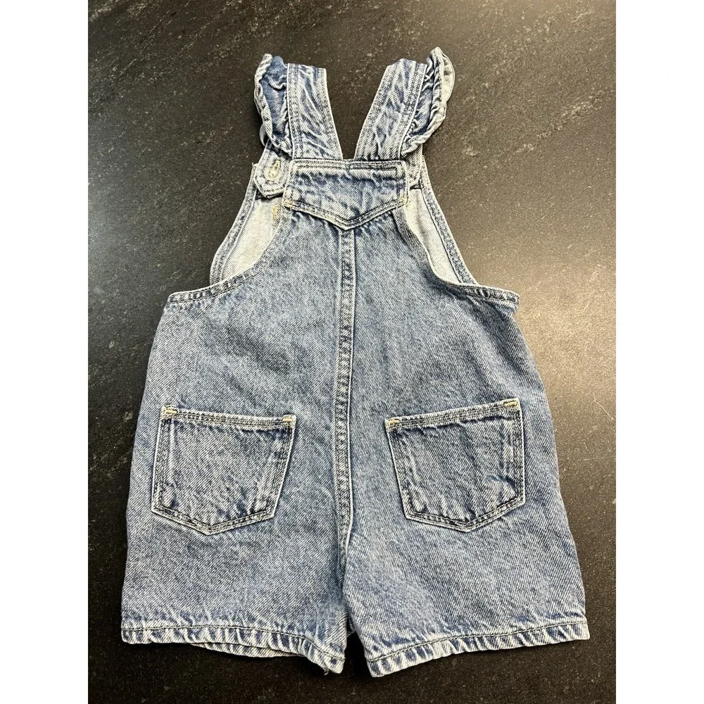 GAP Denim Toddler Short Overalls 18-24‎ Months Light Wash Jean Shortalls
